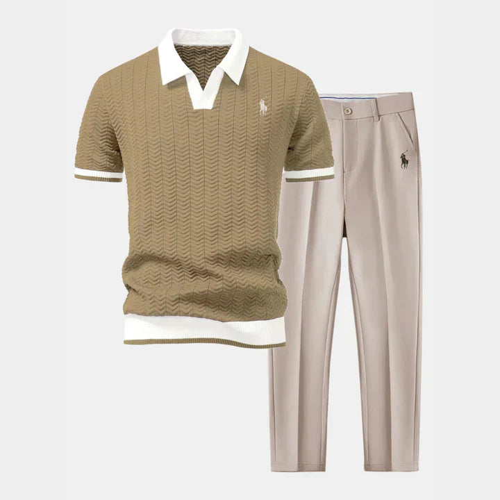 RL™ Ensemble – Polo col V et pantalon fuselé slim