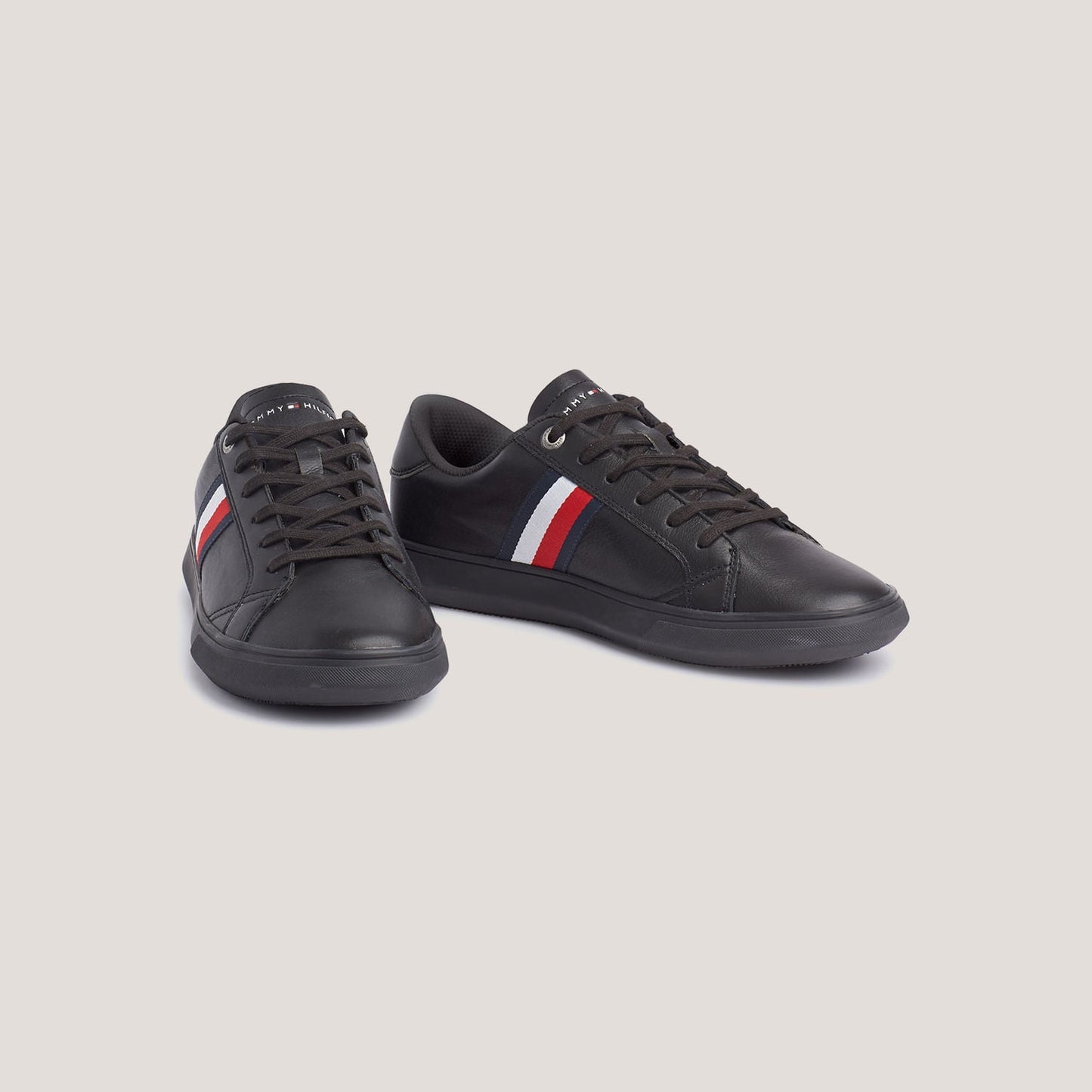 TH Men's Leather Side Stripe Sneakers